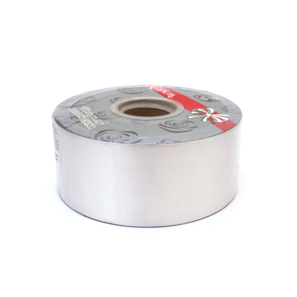 Лента за цветя и опаковки, цвят бял, 48мм ~75 метра