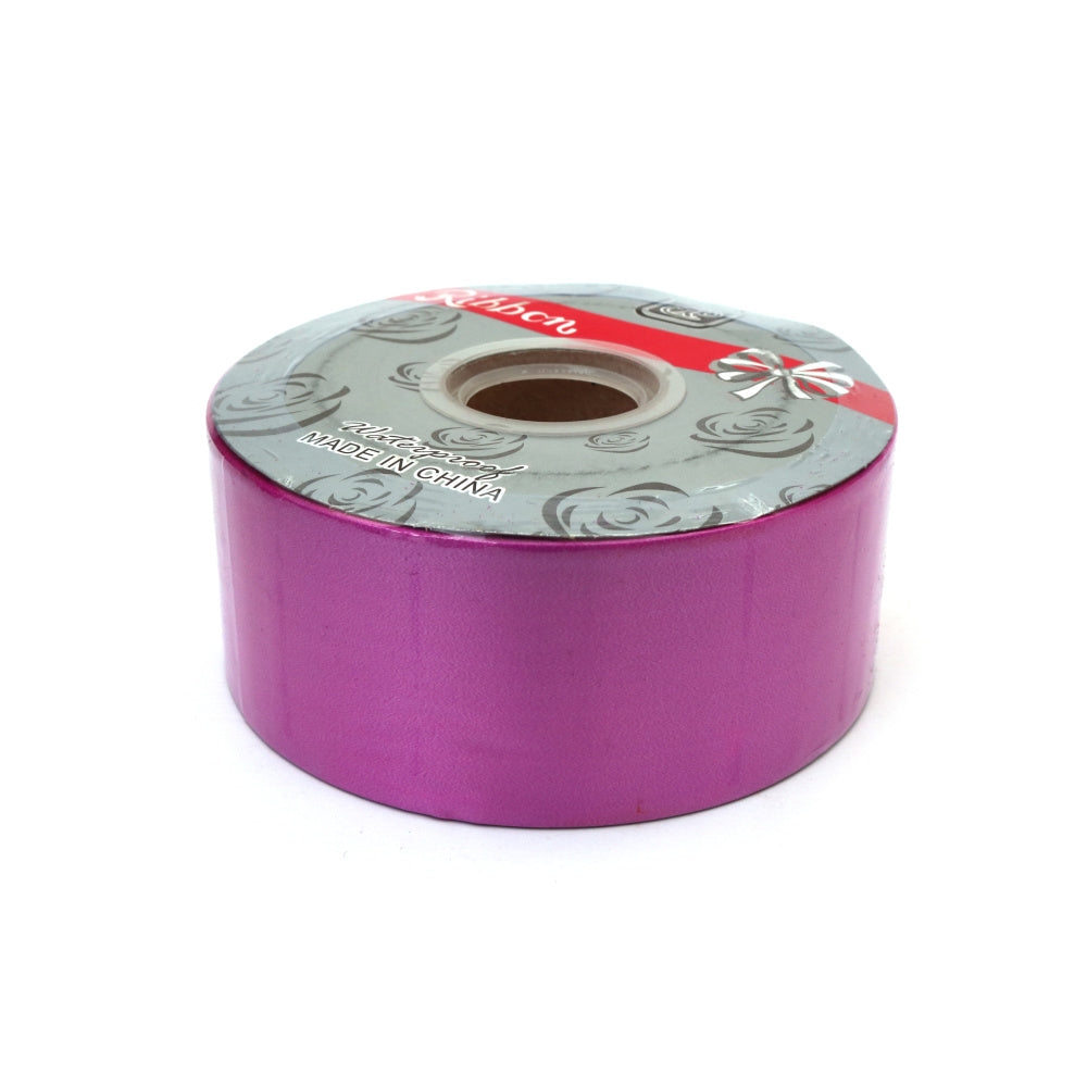 Лента за цветя и опаковки, цвят циклама, 48мм ~75 метра
