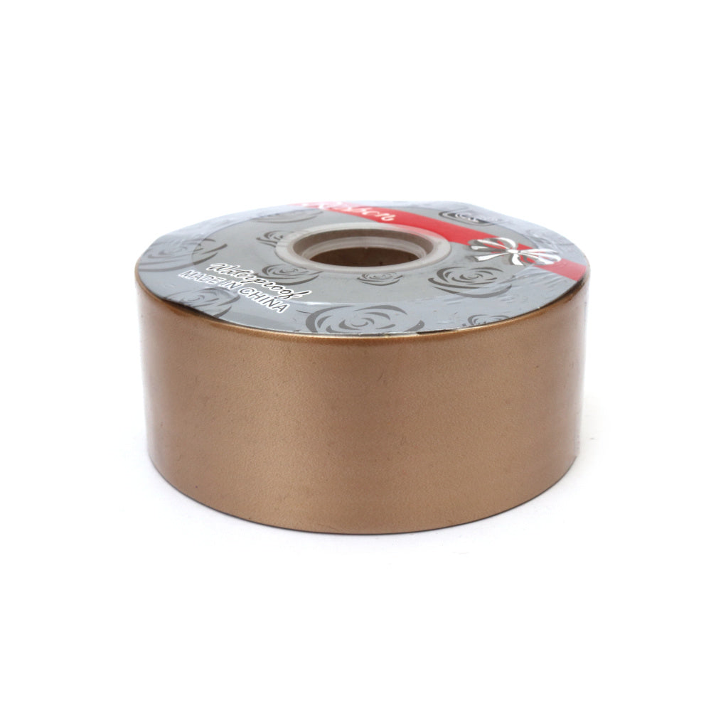 Лента за цветя и опаковки, цвят злато, 48мм ~75 метра